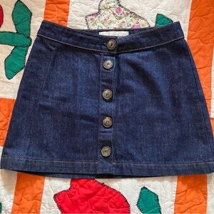 Reformation Denim Mini Skirt with Buttons 26
